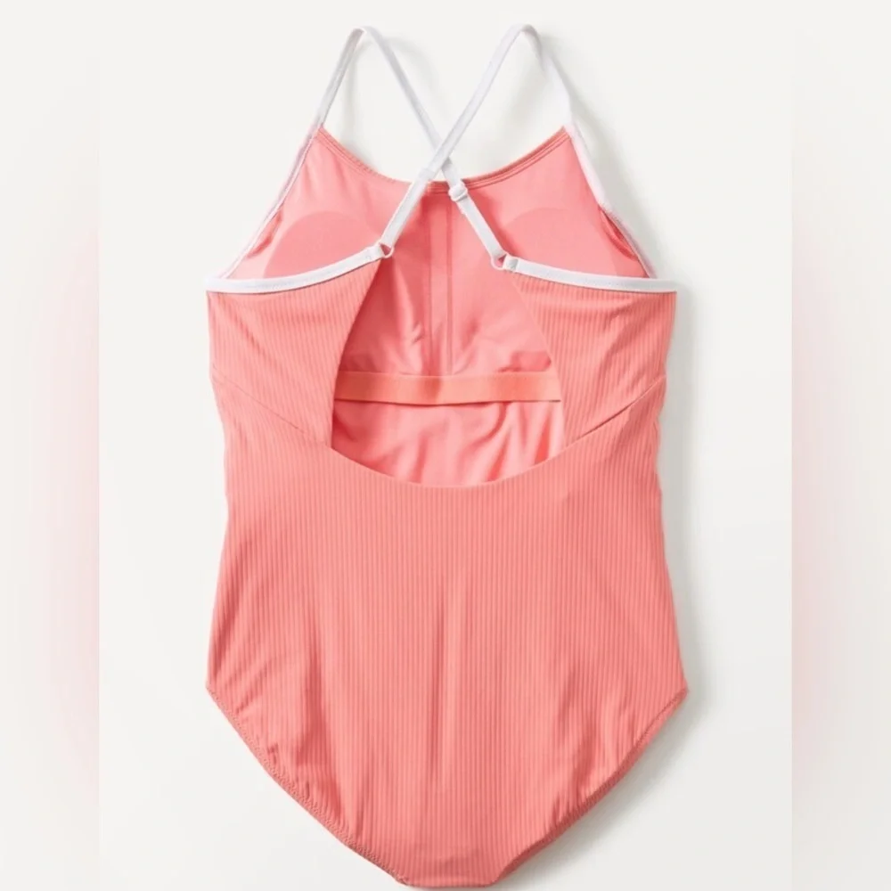 NWT Athleta Girl Adjustable One Piece Mimosa Pink Swimsuit size S/7